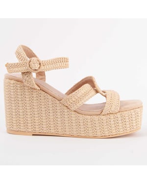 Montevita Sandalen Met Een Sleehak Salia11 Beige
