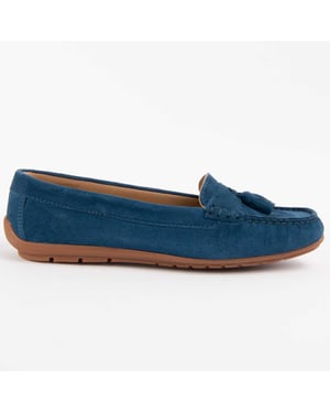 Purapiel Mocassin Meilis4 Blauw