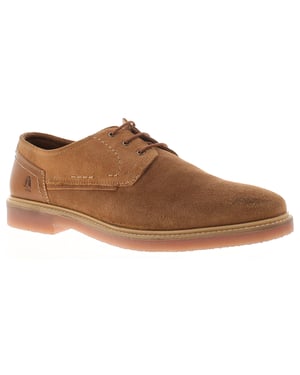 Hush Puppies Heren Schoenen Slimme Man Suède Leren Tan