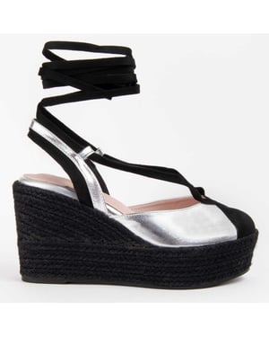 Montevita Espadrilles Met Een Sleehak Balenci6 Zilver