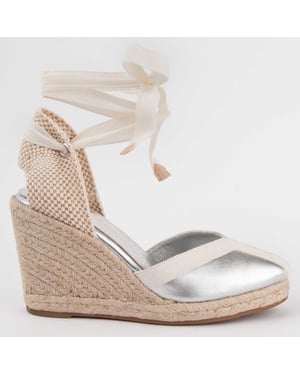 Montevita Espadrilles Met Een Sleehak Balenci2 Zilver