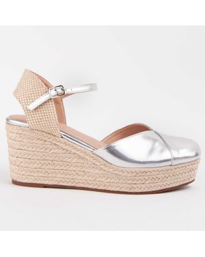 Montevita Espadrilles Met Een Sleehak Balenci3 Zilver
