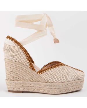 Montevita Espadrilles Met Een Sleehak Balenci12 Beige
