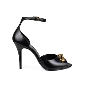Saint Laurent Sandalen Le Maillon Zwart