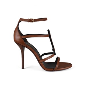 Saint Laurent Cassandra Sandalen Bruin