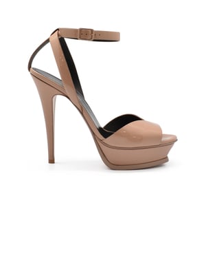 Saint Laurent Tribute Lips Sandalen Roze