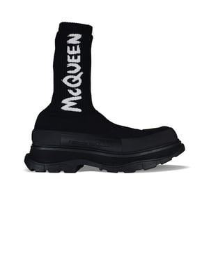 Alexander McQueen Tread Slick enkellaarzen zwart