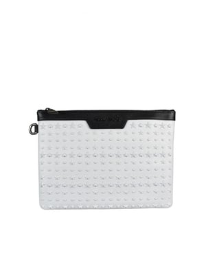 Jimmy Choo Derek clutch Wit