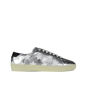Saint Laurent Court Klassieke Sneakers Zilver