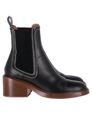 Chloé Mallo Chelsea Boots in Zwart Kalfssuède