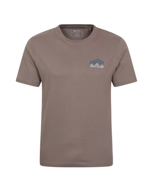 Mountain Warehouse Heren Bergtoppen T-Shirt (Donker Beige)