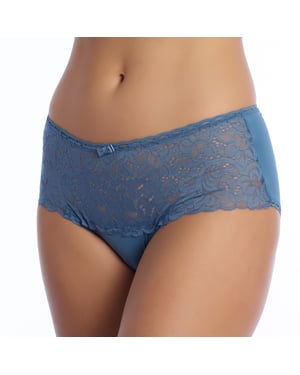 P0BVU Damespanty met hoge taille en kant