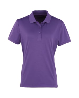 Premier Dames/dames Coolchecker korte mouw Pique Polo T-Shirt (Paars)