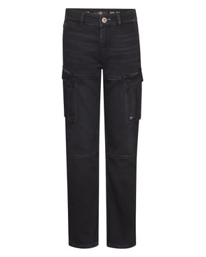 Petrol Industries - Jongens Torino Regular Cargo Denim Iguana - Zwart
