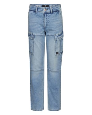 Petrol Industries - Jongens Torino Regular Cargo Denim Iguana - Blauw
