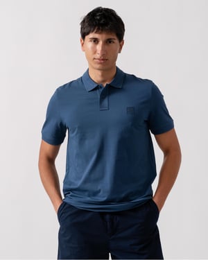 BOSS Orange Passenger Heren Stretchkatoenen Slim-Fit Polo Shirt met Logo Patch