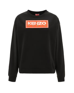 Kenzo Paris Block Logo Zwart damessweatshirt