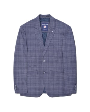 Lambretta Heren Bradley Geruite Blazer (Leisteen)