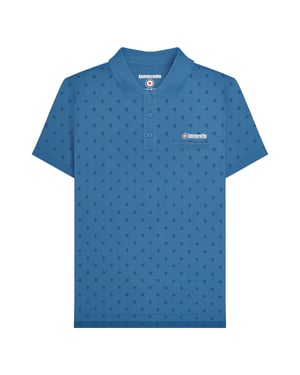 Lambretta Heren Premium Target All-Over Print Big & Tall Polo Shirt (Donkerblauw/Navy)