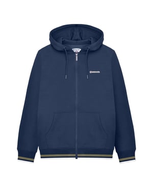 Lambretta Heren AW24 Volledige Rits Hoodie (Marineblauw/Kaki Groen)