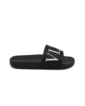 Valentino Garavani VLTN-slippers Zwart