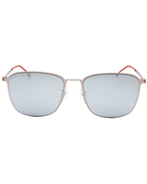 Hugo Boss Extra White ML Lens Mat Ruthenium Zilver Zonnebril