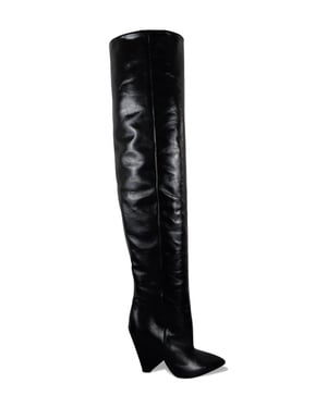 Saint Laurent Niki 105 overknee laarzen Zwart