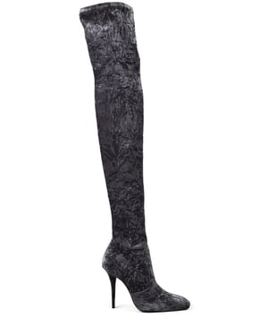Saint Laurent Talia dijhoge laarzen Grijs