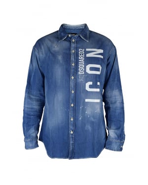 Dsquared2 Denim overhemd blauw