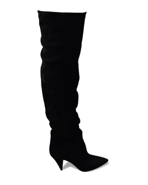 Saint Laurent Era 85 overknee laarzen Zwart