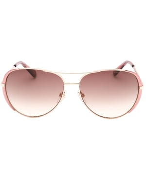 Marc Jacobs bruine lens roze detail gouden zonnebril