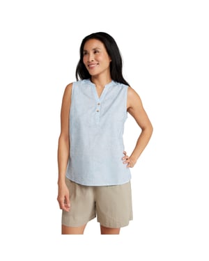 Mountain Warehouse Dames Petra Gedrukte Mouwloze Shirt (Wit)