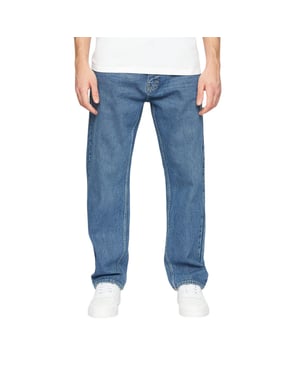Crosshatch Heren Tillman Stone Wash Baggy Jeans (Steen)