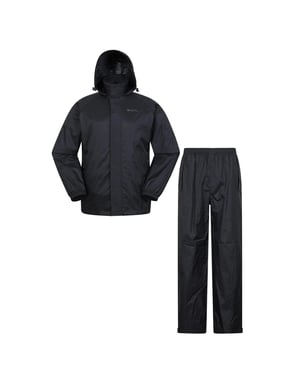 Mountain Warehouse Heren Pakka jas en broek set (Zwart)