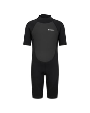 Mountain Warehouse Wetsuit met contrasterende panelen voor kinderen (Zwart)