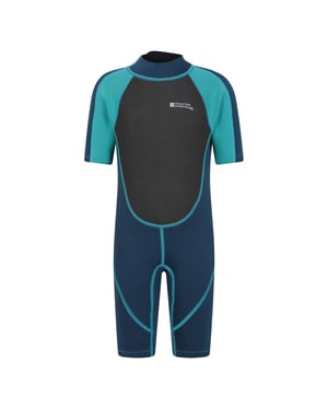 Mountain Warehouse Wetsuit met contrasterende panelen voor kinderen (Teal)