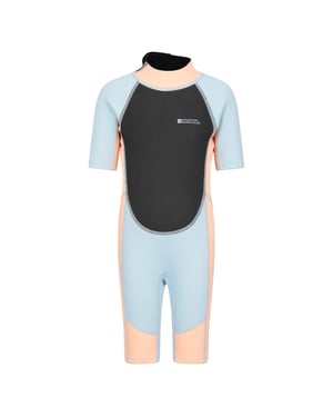 Mountain Warehouse Wetsuit met contrasterende panelen voor kinderen (Perzik)