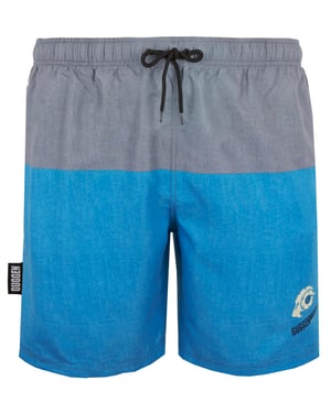 Zwemshort voor heren met patroonstrepen blauw