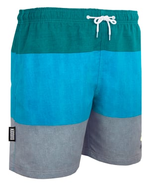 Zwemshort voor heren met patroonstrepen groen