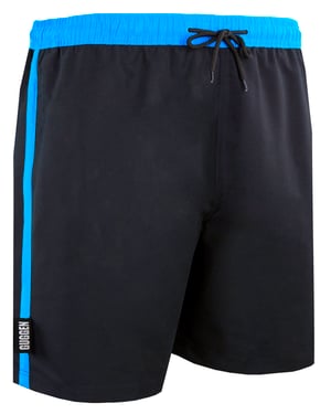 Zwemshort voor heren met patroonstrepen blauw