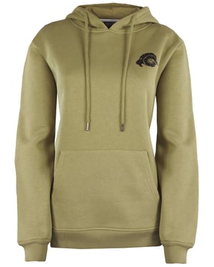 Dames Hoodie Fleece Hoodie Lange Mouw Olijfgroen