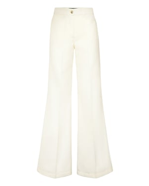 Wool Marine Low Waist Trousers