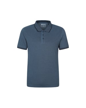 Mountain Warehouse Heren Dawnay Textured Pique Poloshirt (Donkerblauw)