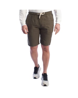 Heren Linnen Bermuda Shorts met Touwtjes HS24MBE09