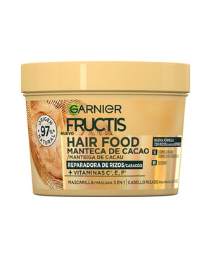 Fructis Haarfood Cacaoboter Masker Voedzaam Krullen 390 ml