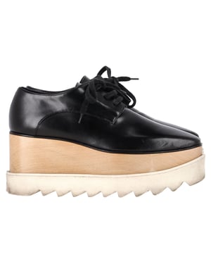 Stella McCartney Elyse Platform Derby Sneakers in Zwart Synthetisch Leer