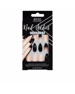 Nail Addict Zwarte Stud & Roze Ombre