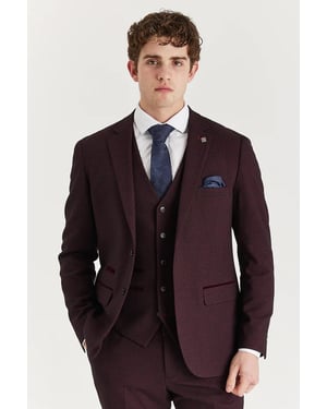 Heren wijnpakblazer Prince of Wales formeel blazer
