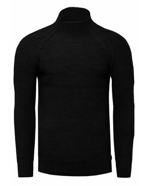 Chunky effen kleur trui met hoge kraag