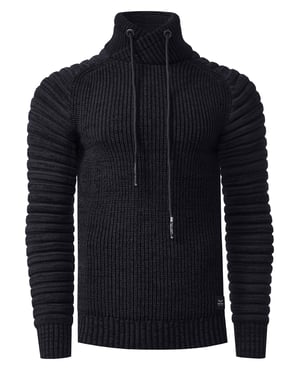 Biker Chunky trui met hoge kraag